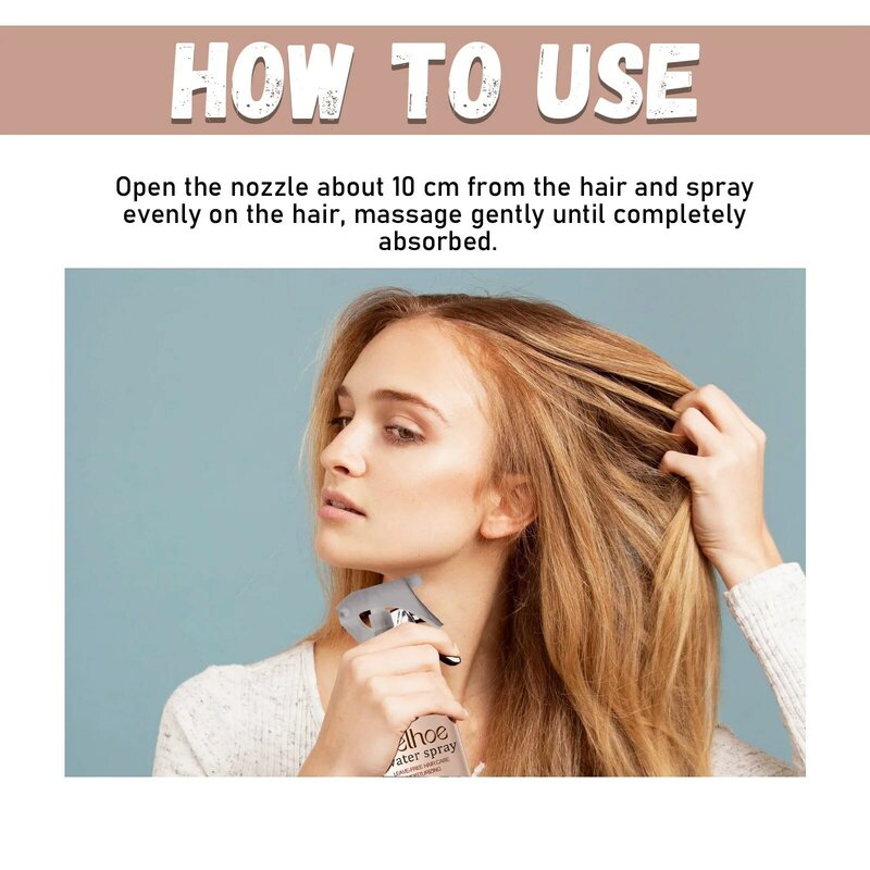 EELHOE Spray de agua para alisar el cabello, tratamiento para el cuero cabelludo, fortalece las raíces del cabello, nutre el cabello seco dañado, producto para el cuidado de la reparación