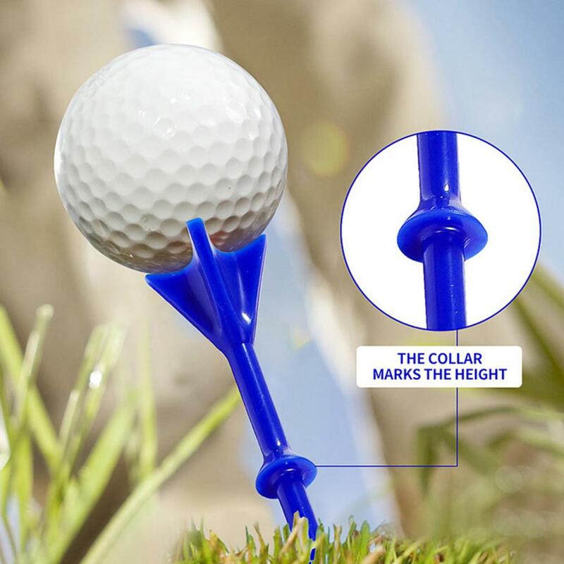 Bright Color Plastic Golf Tees, baixa fricção, leve, portátil Short Golf Tees, ferramentas de treinamento, Golf Practice Aid, 20pcs