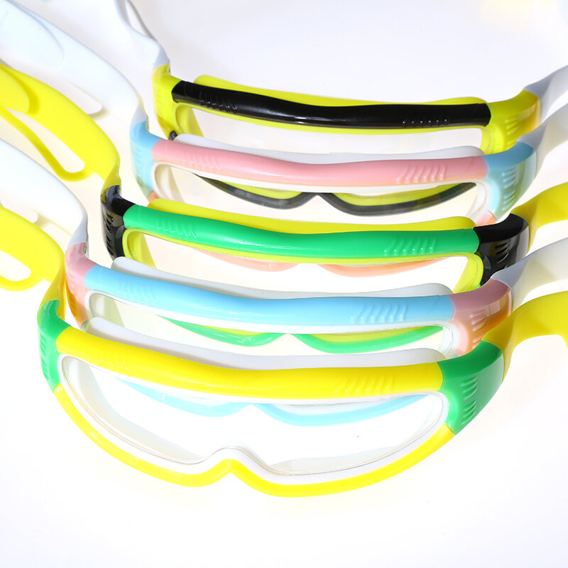 Lunettes de natation professionnelles pour adultes et enfants, avec pince-nez, bouchons d'oreille, Anti-buée, Anti-UV, en Silicone coloré