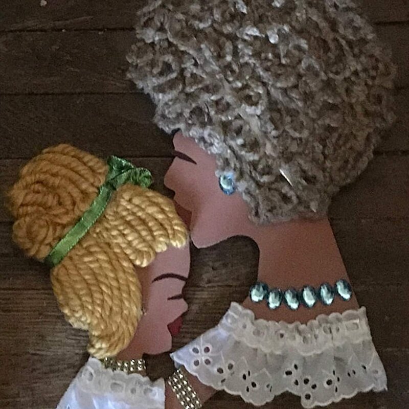 Silhouette de tête en bois bricolage pour la fête des mères, modèle de couronne pour l'artisanat, prêt Tatnoir, artisanat, décoration d'intérieur, goutte de soleil