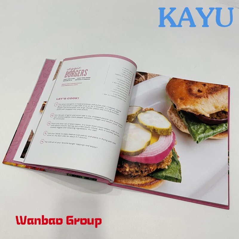 Personalizza il servizio di stampa dell'opuscolo del libro del Menu dei libri di ricette del libro di cucina con copertina rigida in cina