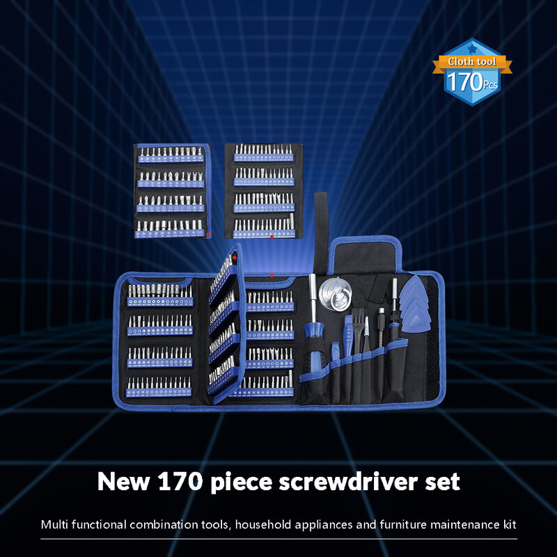 Multifunctional Screwdriver Bits Kit Durable Electronics Repair Tool Kits For Smart Home PC Phone Game Console Repairing 170pcs