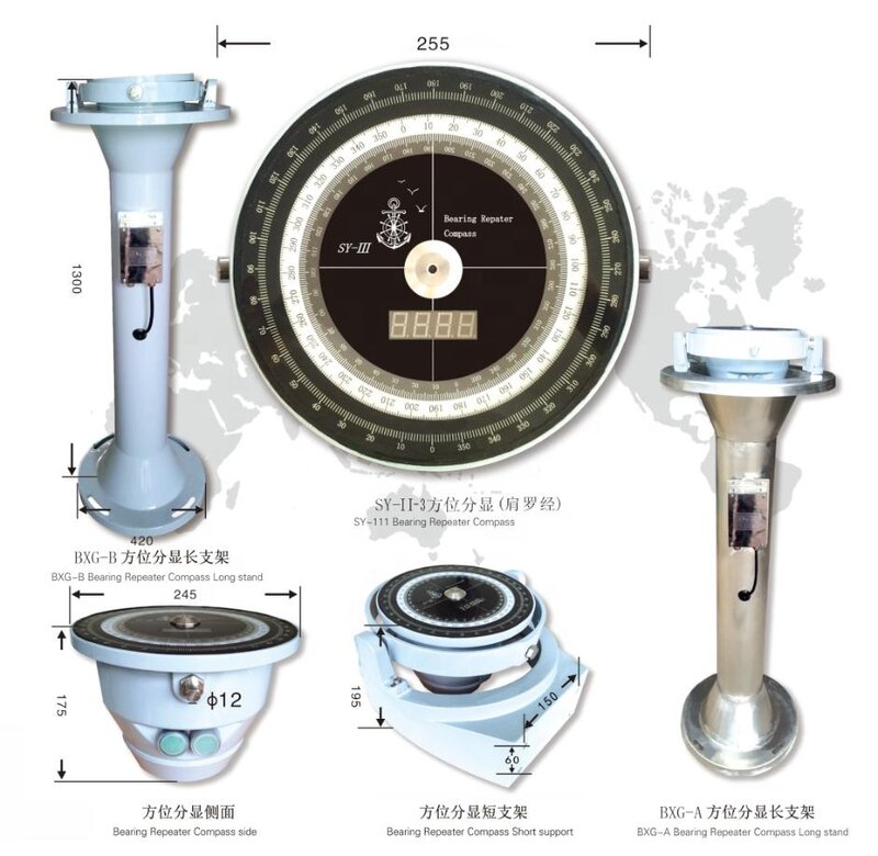 SY-II-03 Marine Heading Repeater Compass (Vertical/Wall Mounting Type)