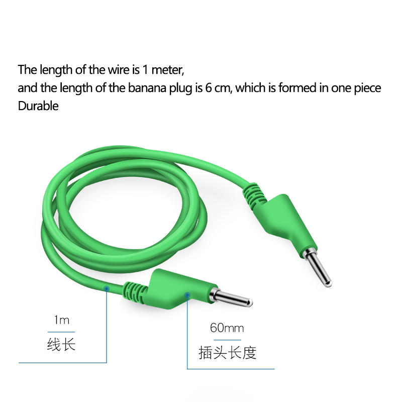 Double Ended High Voltage Power Test Connecting Wire 4mm Banana Plug Test Wire Silicone 1M Banana Jack
