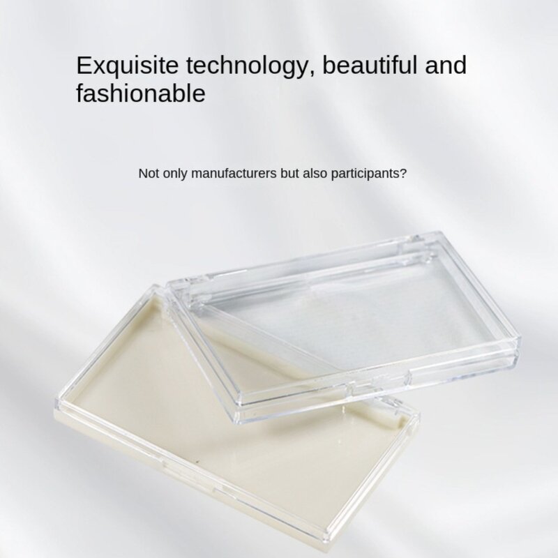 صندوق تخزين رموش شفاف مربع الشكل ، صندوق عرض رموش اصطناعية بلاستيكي شفاف ، جديد