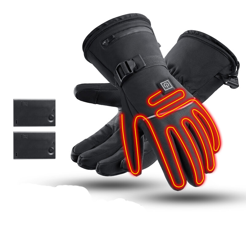 Waterproof Heated Rechargeable Gloves Electric Heated Gloves Thermal Heat Gloves Winter Warm Skiing Snowboarding Hunting Fishing