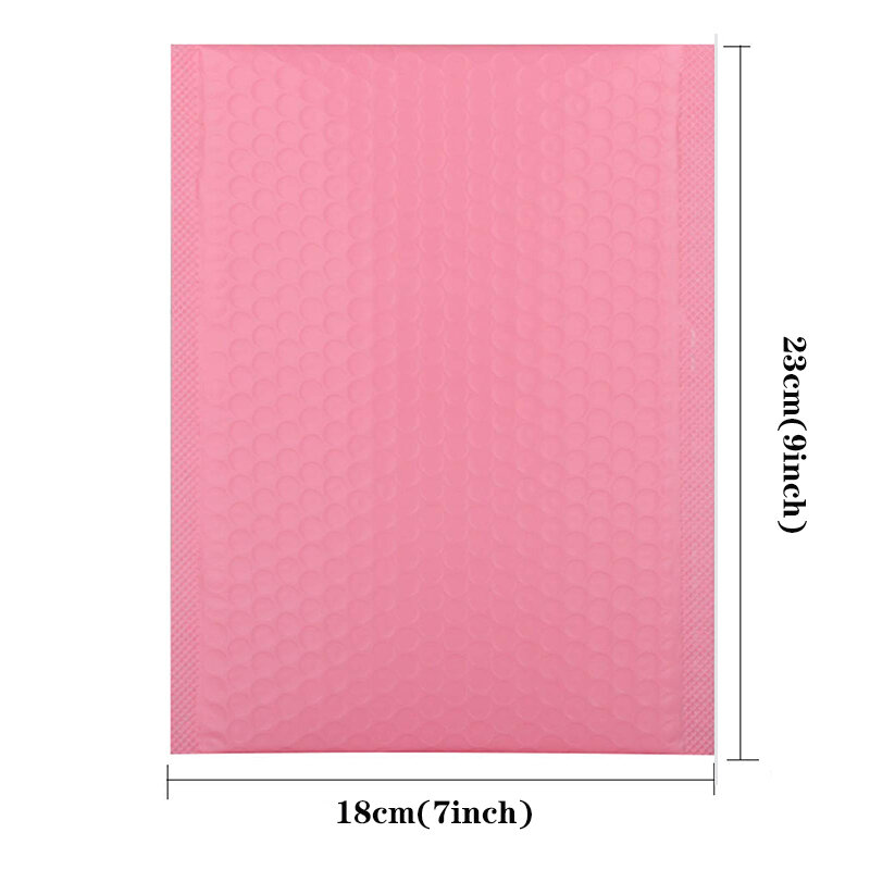 100 szt. Bibubble do wysyłki w koperty z poli, woreczek hermetyczny opakowanie na prezenty samodzielnie czarno-białą i różową wyściółkę z bąbelkami