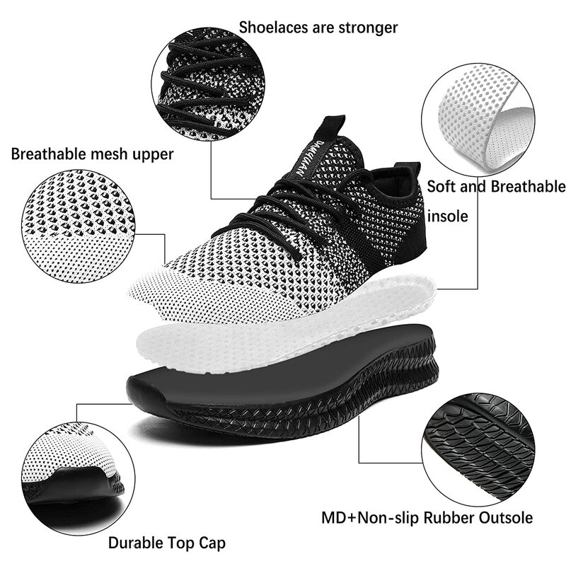 2022 Mannen Loopschoenen Comfortabele Sportschoenen Lichtgewicht Wandelschoenen Mannen Sneakers Zomer Ademende Zapatillas Mannelijke Sneakers