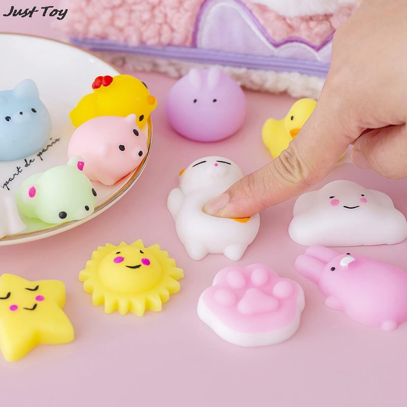 ¡Caliente! Mini Kawaii Animal Cartoon Sensory Fidget Toys Squishies Mochi Squeeze Party Favors Stress alivia