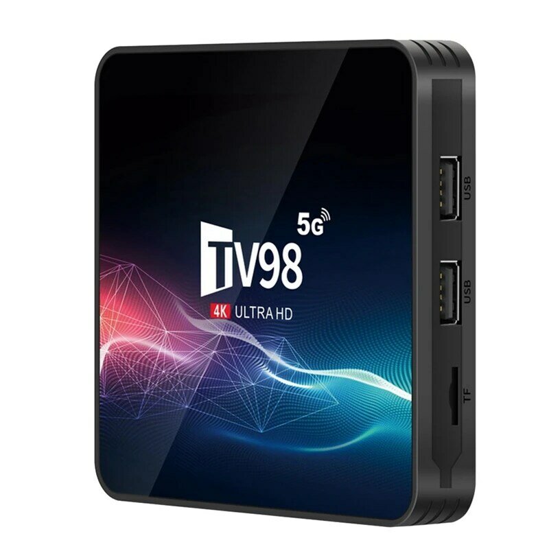 ТВ-приставка TV98 2G + 16G 2,4G & 5G Wifi Allwinner H313 4K x 2k Android 12 телеприставка TV98 медиаплеер простой в использовании US Plug