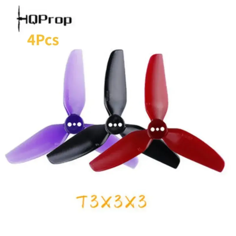 4PCS/2Pairs HQ Durable Prop T3X3X3 propeller 3 blade/tri-blade 3 inch CW CCW Poly carbonate prop for FPV RC Racing drone ACCS