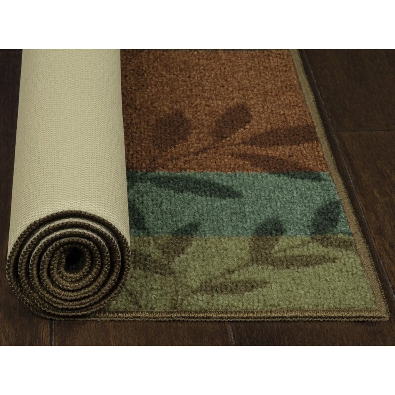 Indoor-Akzent-Teppich mit traditionellem Blatt block druck, 2'6 "x3'10"'