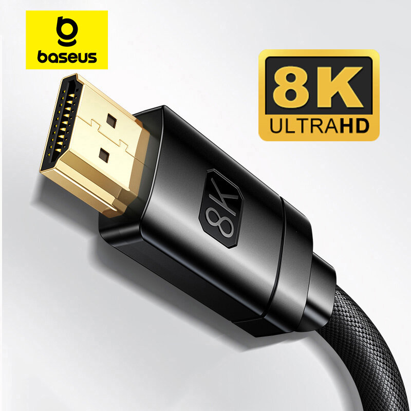 Baseus-Cable Digital 8K compatible con HDMI para Xiaomi Mi Box, 8K/60Hz, 4K/120HZ, 48Gbps, PS5, PS4, ordenador portátil, TV, Monitor, proyectores