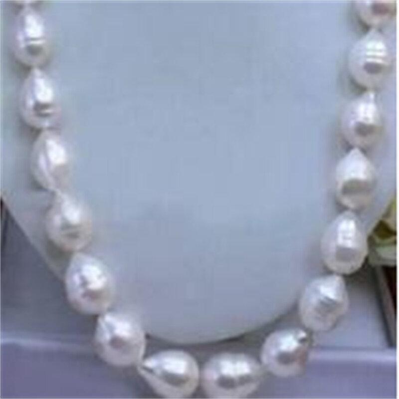 AKOYA-collar de perlas barrocas, 18 ", blanco