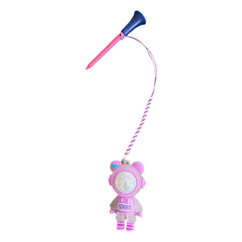 1Pcs Golf Rubber Tees With Flashing Light Cartoon Prevent Ball Holder With Rope Loss Accessory Gift Golf Braided Golf H9N5