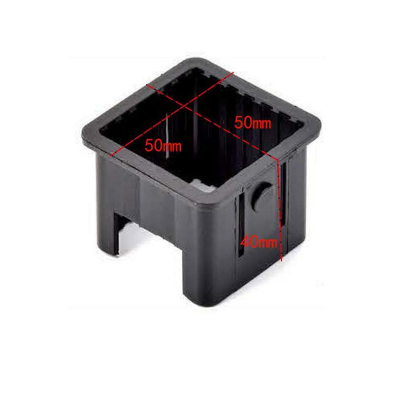Square Black PP/PE Inner Hollow Variable Diameter Tubing Plug Sliding Isolation Sleeve End Has for Fitness Equipment Accessories