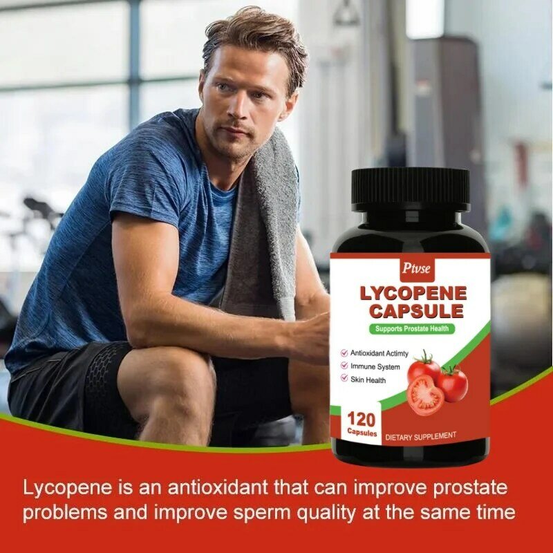 Kapsułki likopenu ekstrakt z pomidorów odporność plemników leczy z motywem zdrowia serca prostaty i zdrowie układu sercowo-naczyniowego przeciwutleniacz