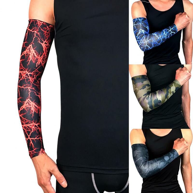 Mangas de brazo duraderas, diseño de camuflaje, aparatos deportivos, protección solar UV, Mangas de enfriamiento para hombres