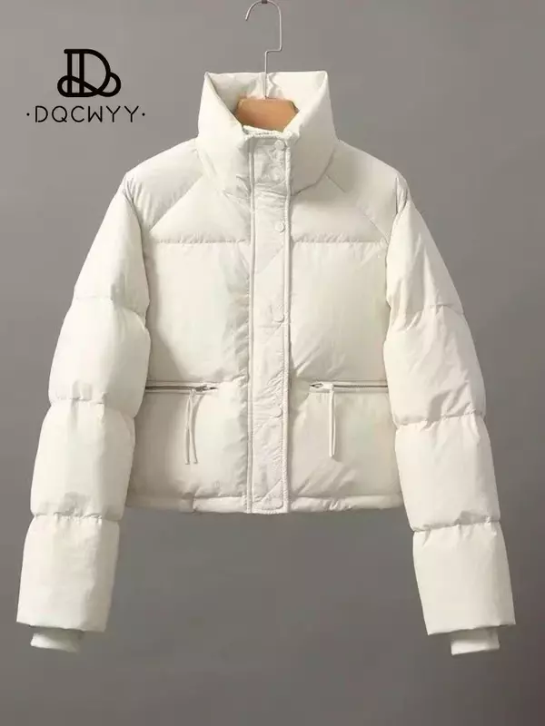여성용 코튼 패딩 재킷, 짧은 한국 패션, 스탠드 칼라, 두꺼운 빵 재킷, 겨울 코트 상의, 2023 신상