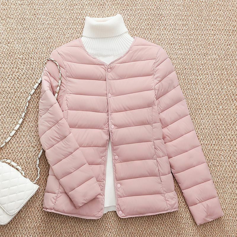 2024 New Arrivlas Woemn Winter Warm White Duck Down Liner Puffer Jackets Female Korean Slim Fit O-neck Variable V-neck Down Coat