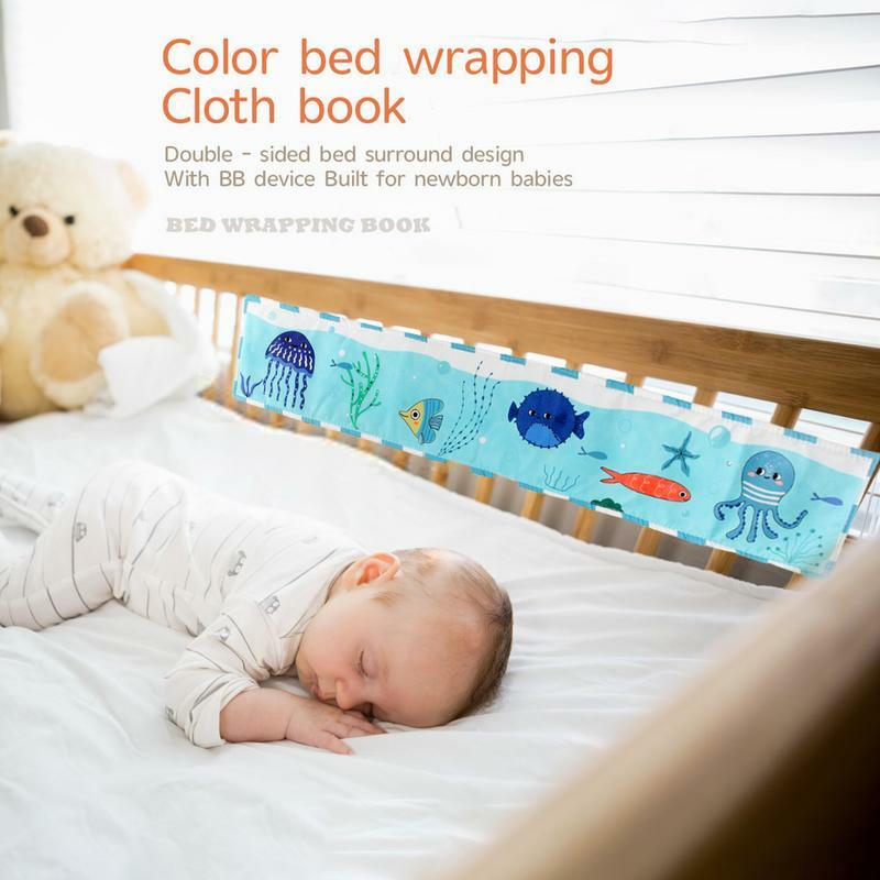 Buku sensorik untuk bayi dapat dicuci bayi lembut buku mainan sensorik untuk balita 1-3 perkembangan anak-anak awal buku kain untuk