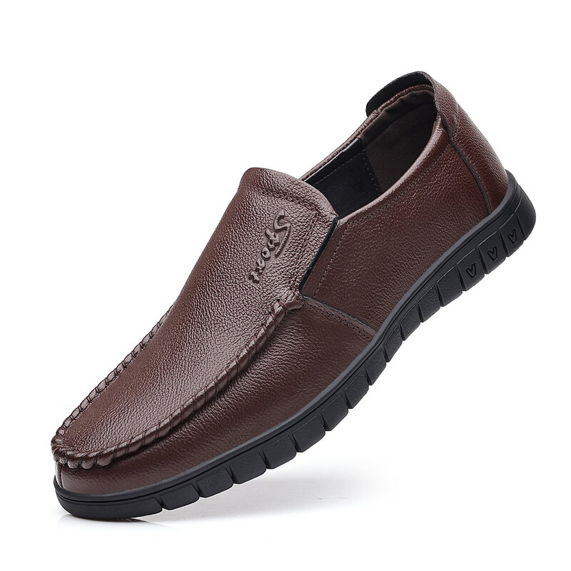 2024 Autumn Men's Quality Leather Shoes British Business Size 38-48 Anti Slip Soft Leather Man Mcrofiber Leather Dress Shoes
