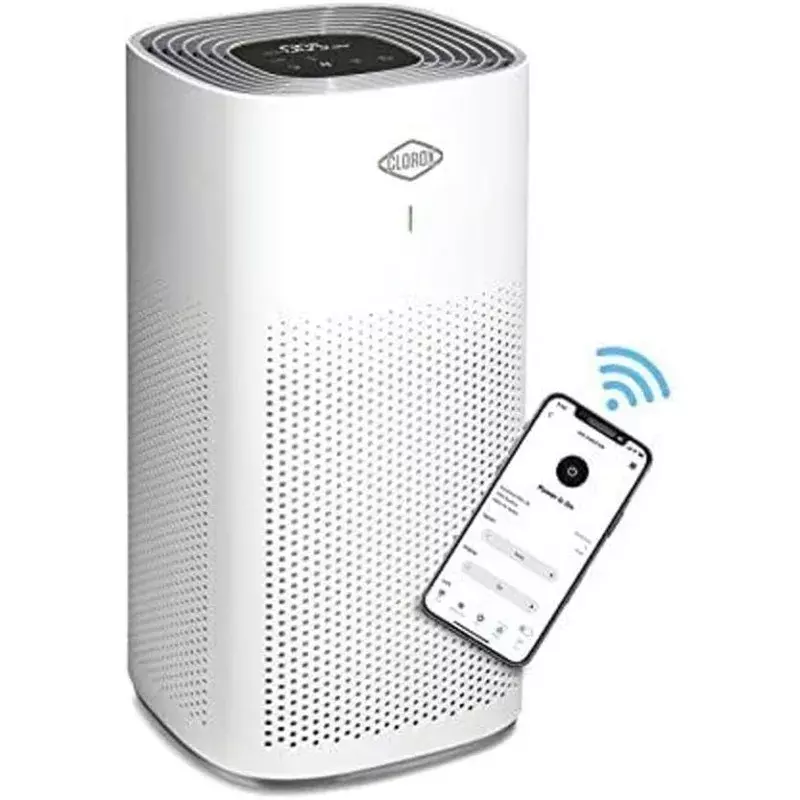 Clorox-Purificadores de ar inteligentes para casa, True HEPA Filter, funciona com Alexa, grandes salas até 1.500 pés quadrados, remove 99,9% dos vírus