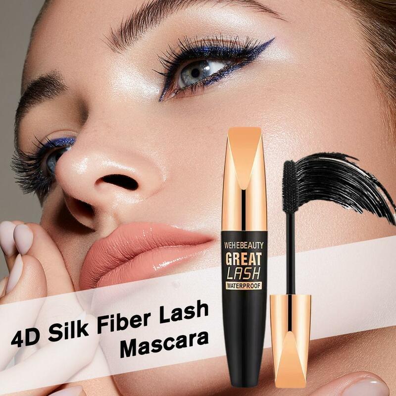 Mascara fibre 3D pour les yeux, extensions de cils longs et noirs, maquillage imperméable