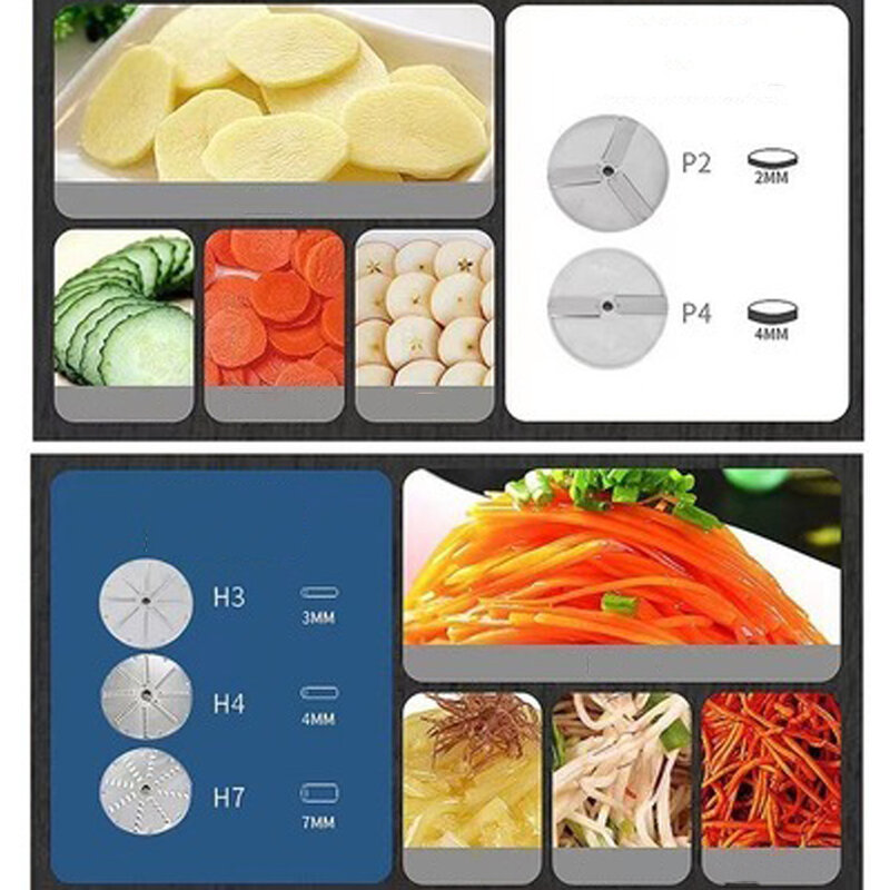 Cortador de verduras de HLC-300, varios modelos, gama completa de accesorios, tornillo de interruptor de escariador de cuchilla