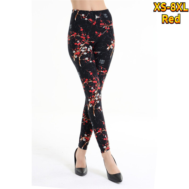 Women's Basic Lris Printed Yoga Pants Elastic Yoga Leggings Gym Jogging Fitness Clothes Quick Dry Slim Pants XS-8XL