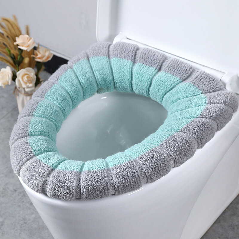 새로운 유니버설 소프트 따뜻한 빨 수있는 변기 매트 세트 Closestool 매트 좌석 케이스 화장실 뚜껑 액세서리 홈 장식
