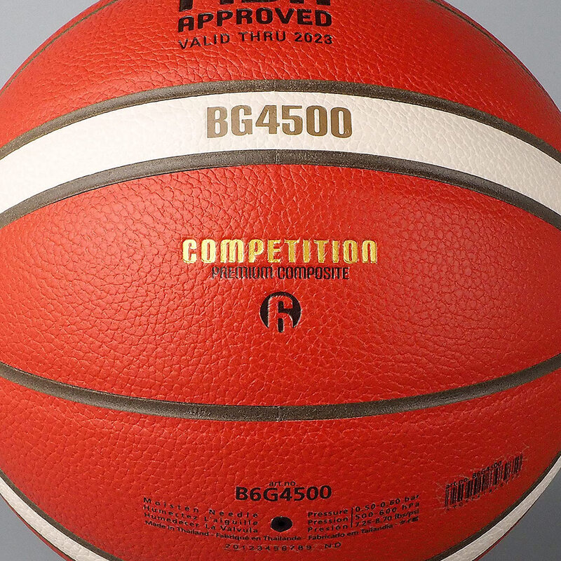 Baloncesto compuesto serie FIBA, BG4500, BG5000, GG7X, aprobado por BG4500, Tamaño 7, tamaño 6, tamaño 5, baloncesto para interiores y exteriores