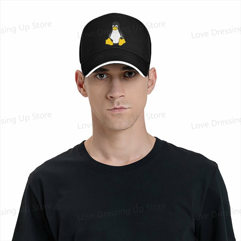 Summer Hip Hop Linux operation System Tux Penguin Pure Baseball Cap personality Golf Hat Truck Driver Caps regalo Unisex