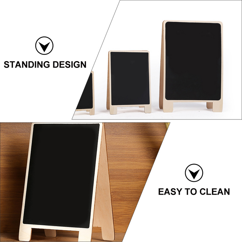 3 Pcs Labels Mini Table Blackboard Emblems Display Boards Wooden