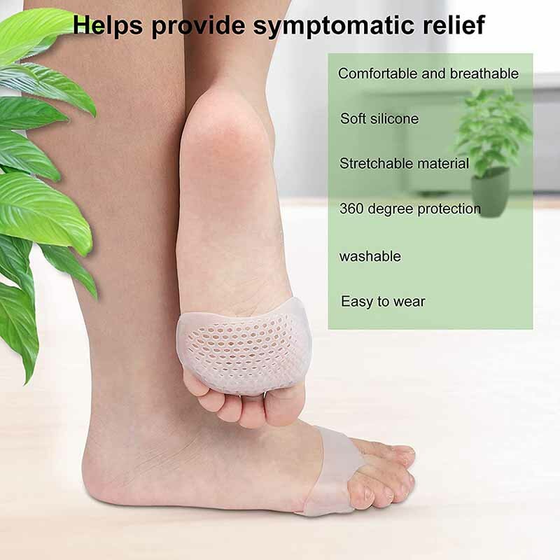 4pc Silicone avampiede cuscinetti metatarsali sollievo dal dolore plantari massaggio ai piedi protezione antiscivolo tacco alto cuscino elastico cura dei piedi