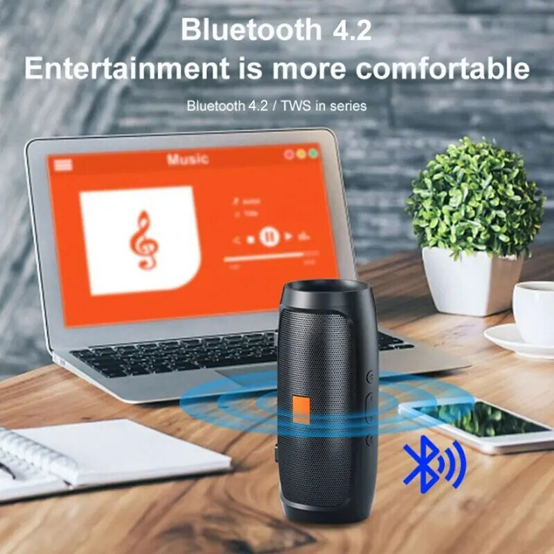 Głośnik Bluetooth Dual Speaker Stereo Tfusb Odtwarzanie Fm Voice Broadcasting Przenośny Subwoofer 50 Bezprzewodowy Głośnik