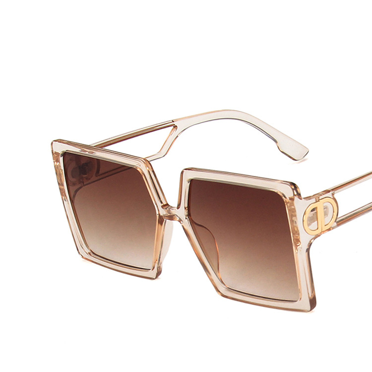 Oversized Rectangle Sunglasses Women's Fashion Square Sun Glasses Men's Classic Vintage Eyewear UV400 Oculos De Sol With Box