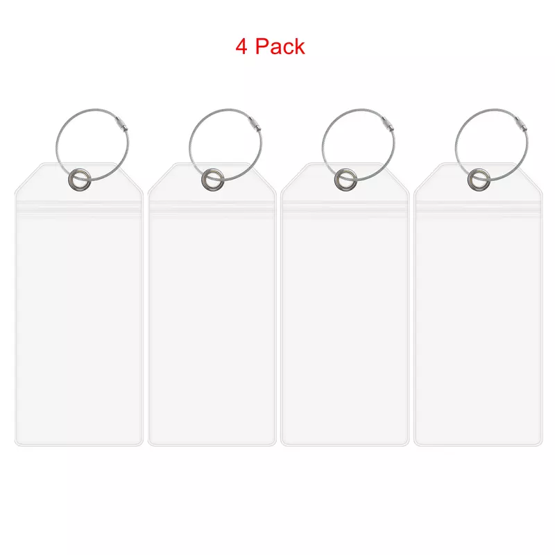 4 Pieces Cruise Tags Luggage Etag Holders for Princess, Carnival, Costa, Holland America, P&O, Norwegian Cruise Ships