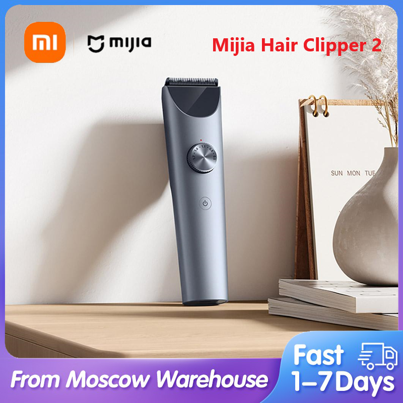 Машинка для стрижки волос Xiaomi, профессиональный триммер для волос, IPX7 Водонепроницаемая Беспроводная Машинка для бороды Mijia 2