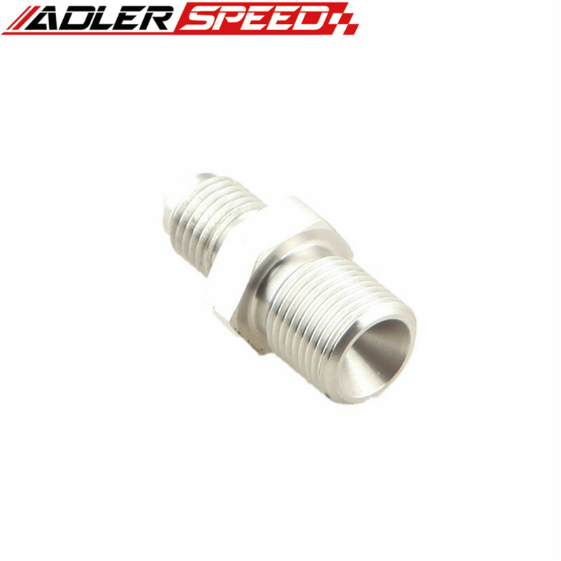 Straight 4 AN Male Flare To 1/8" NPT Stainless Steel Brake Fitting Adapter