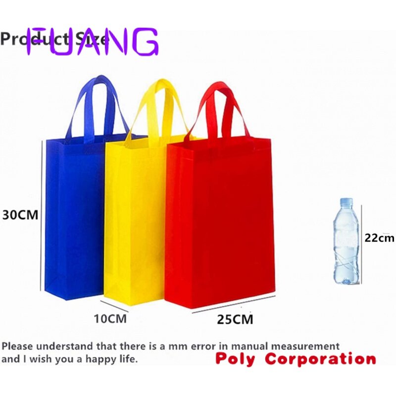 Bolsas de compras reutilizables promocionales, bolsa no tejida personalizada con logotipo impreso
