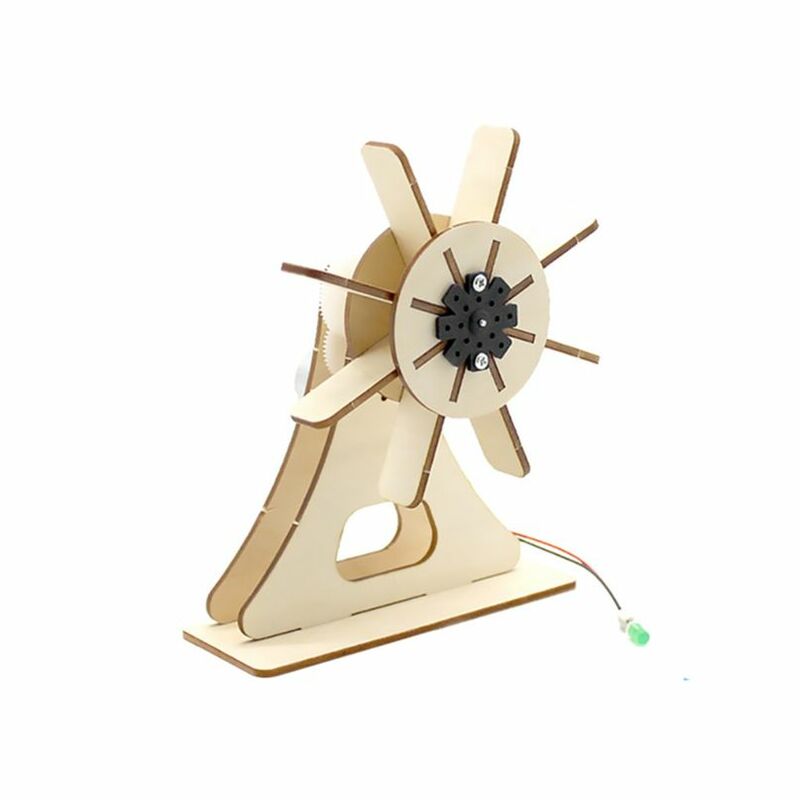 FEICHAO DIY Student Small Science Experiments Handmade Wooden Hydroelectric Impeller Kit For Children Toy Gift