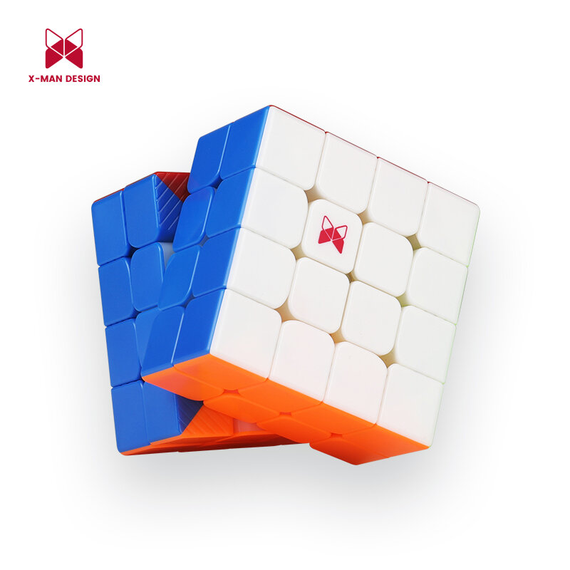 Cubefun-QiYi XMD replMeng 4x4 M Cube, QiYi XMD Ambition, 4x4 Stickerless X-Man Magic Cube, Magnetic 4x4x4 Ambition Puzzles Cubo
