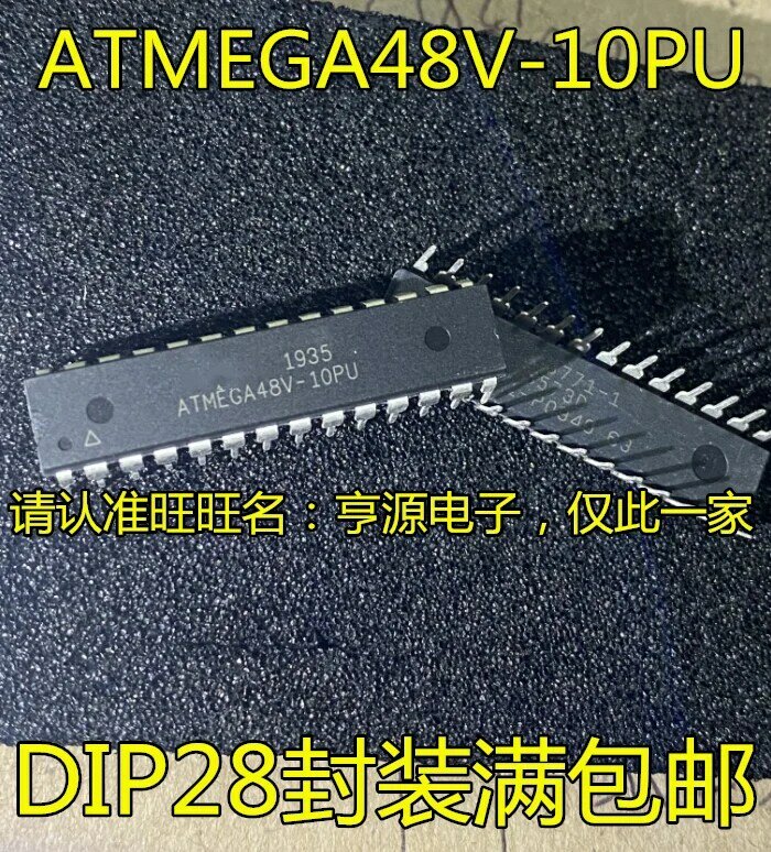 5pcs original novo ATMEGA48V ATMEGA48V-10PU DIP28 pin circuito 8-bit microcontrolador chip