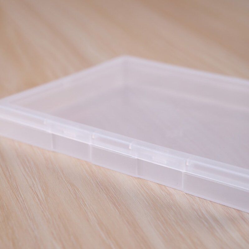 Boîte de rangement rectangulaire en plastique transparent, conteneur portable, étui étanche écologique, produits de stockage à domicile
