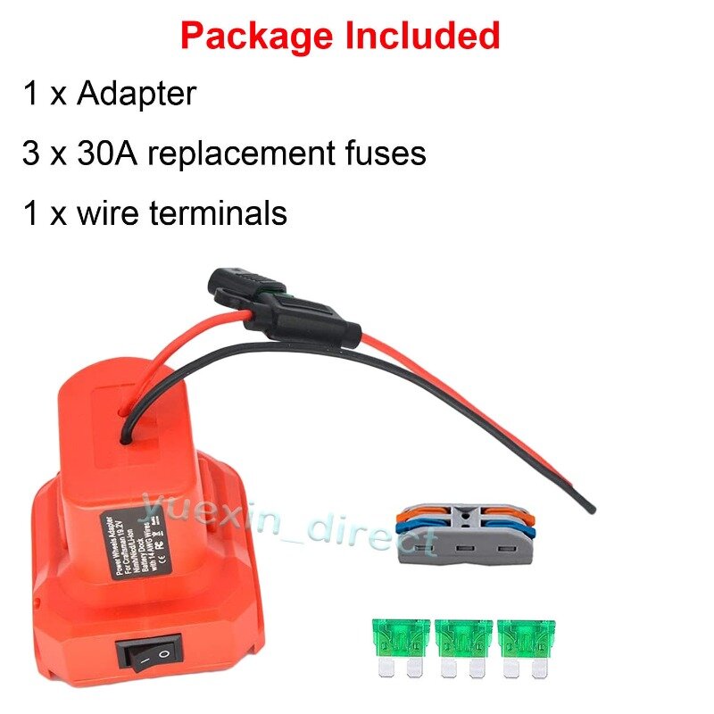 Adaptador de batería DIY para Craftsman C3, accesorios para herramientas eléctricas, equipo de batería de iones de litio de 19,2 v, cables de 14AWG (sin batería)