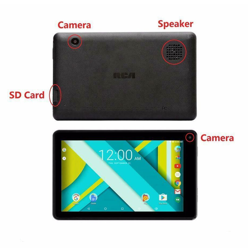 Android Tablet PC de bolso 6.0, câmera dupla RAM, 1GB, DDR, 16GB, Quad Core, WiFi, Micro USB, 7 Polegada, Novo, 2023