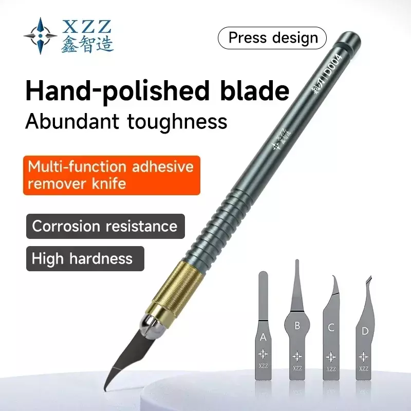 XZZ D004 Multifunctional Glue Removal Knife Hand Polished Elastic Blade Black Glue Main Board IC CHIP Edge Adhesive Removal Tool