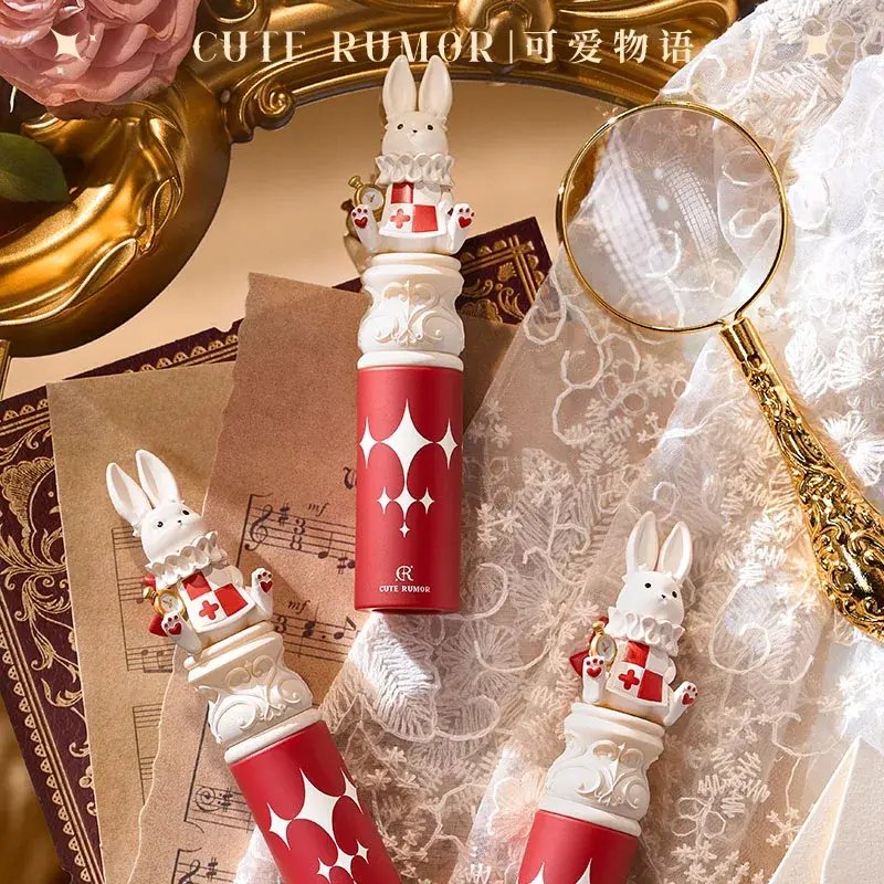 Rouge à lèvres hydratant mignon www.hor, amour lapin, nouveaux produits, 256 paillettes, longue durée, sexy, dodu velours, maquillage coréen