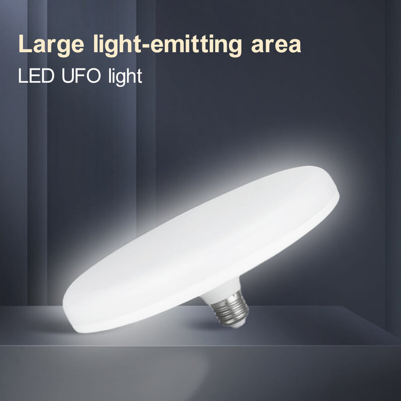 E27 LED 전구, 220V UFO 램프, 차가운 흰색, 15W, 20W, 40W, 50W, 60W, 70W, Bombillas 앰플, 가정용 조명